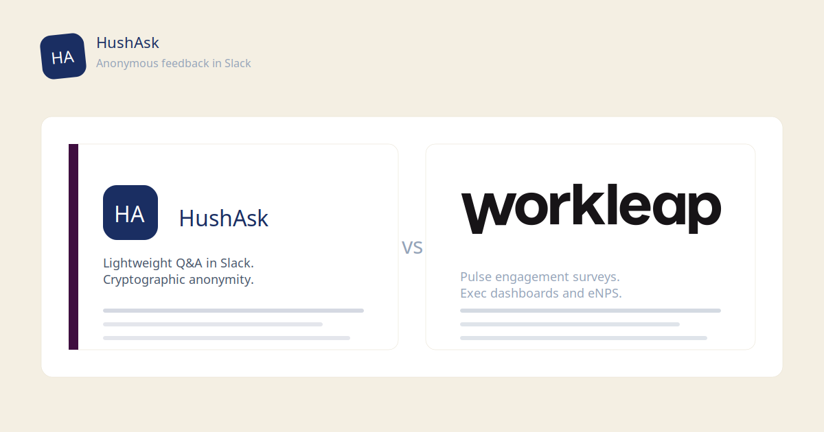 HushAsk vs Officevibe: Where Each One Wins